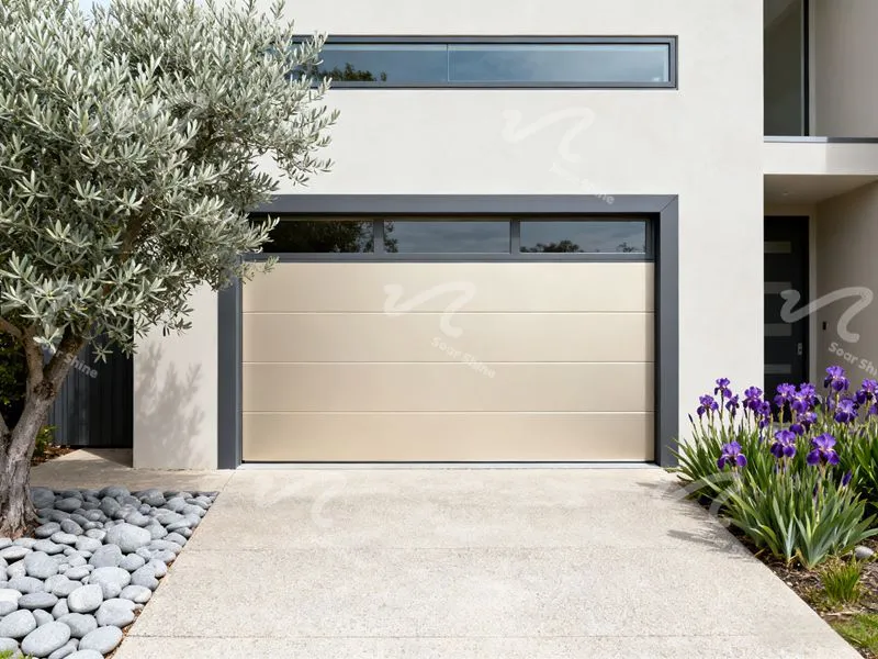 Плоские минималистичные гаражные ворота