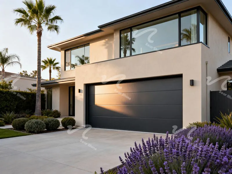 Плоские минималистичные гаражные ворота