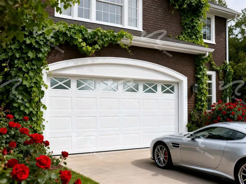 Гаражные ворота с фальшпанелями