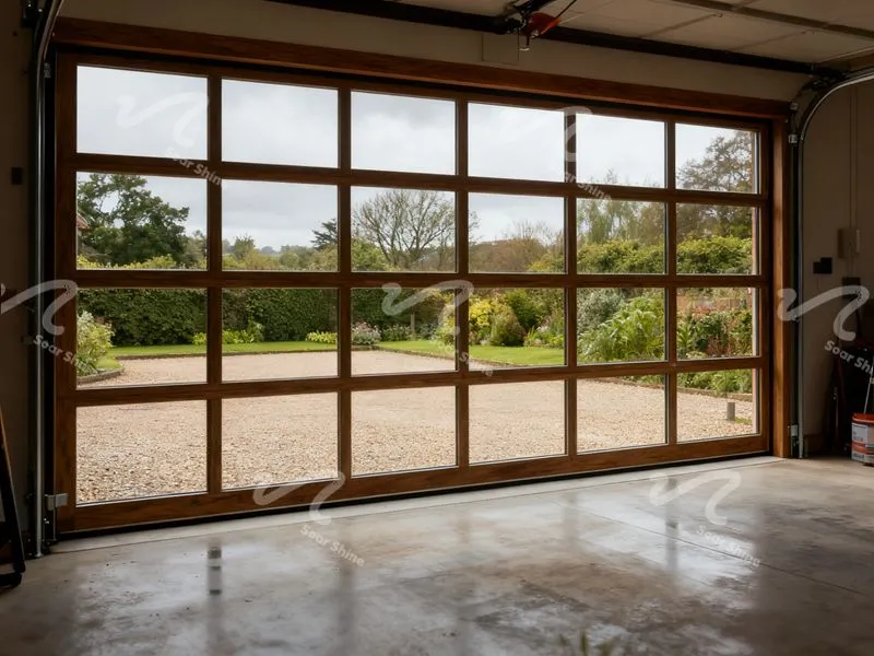 Алюминиевые гаражные ворота с полным обзором