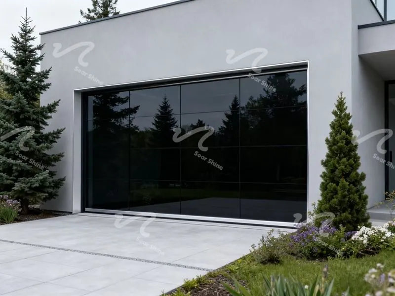 Алюминиевые гаражные ворота с полным обзором