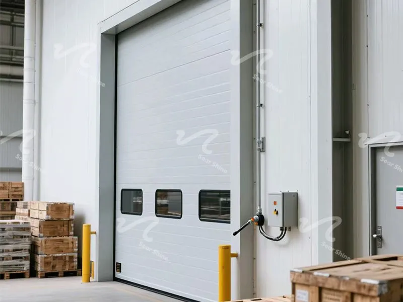 Секционная подъемная дверь