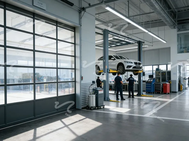 Алюминиевая подъемная дверь с полным обзором